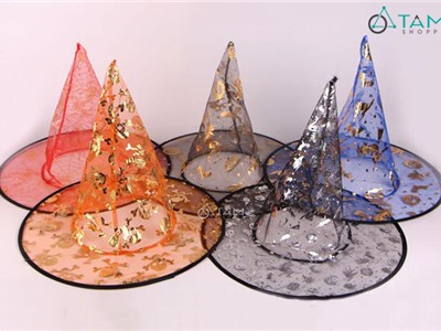 Nón Phù thủy Halloween vải lưới HLW-NPT-12